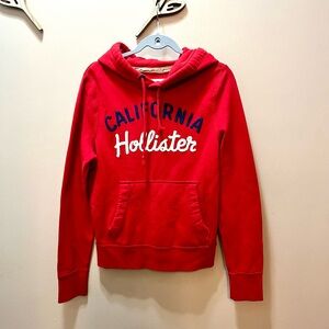 Hollister California  Men’s Red Hoodie Size Small